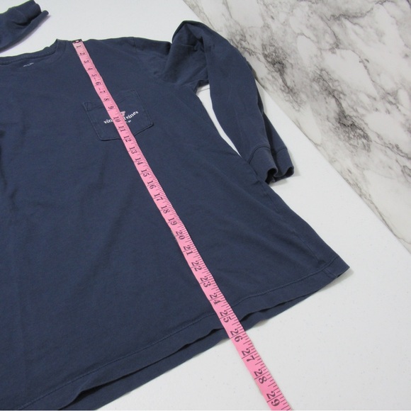 Vineyard Vines Men’s I Love Savannah Georgia Long Sleeve Pocket Tee Size XS Blue - Picture 11 of 12